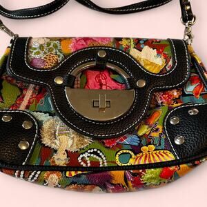 Sydney Love multicolored shoulder‎ bag EUC Unique Design Collector